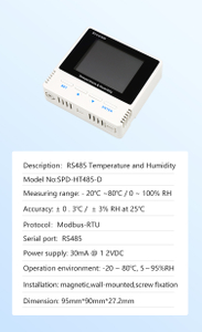 Temperature And Humidity Sensor SPD-HT485-D RS485